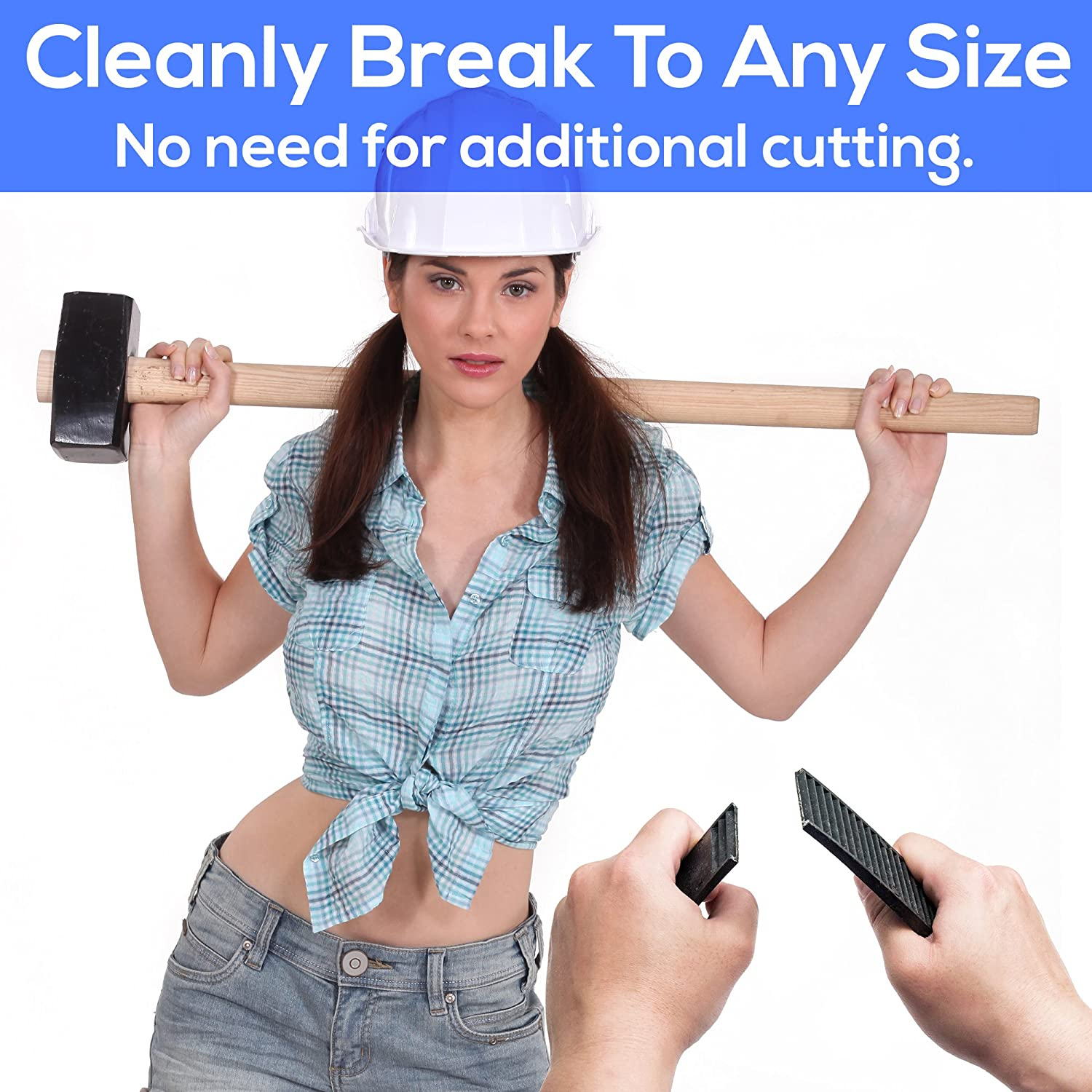 Pro Project Supplys Never-Rot 8 Inch Composite Shims 24 Pack. Home Improvement DIY Levelers Have Extreme Weight Capacity Are Weather Resistant Easy to Break & Perfect for Doors Windows & Sheds. image number 1