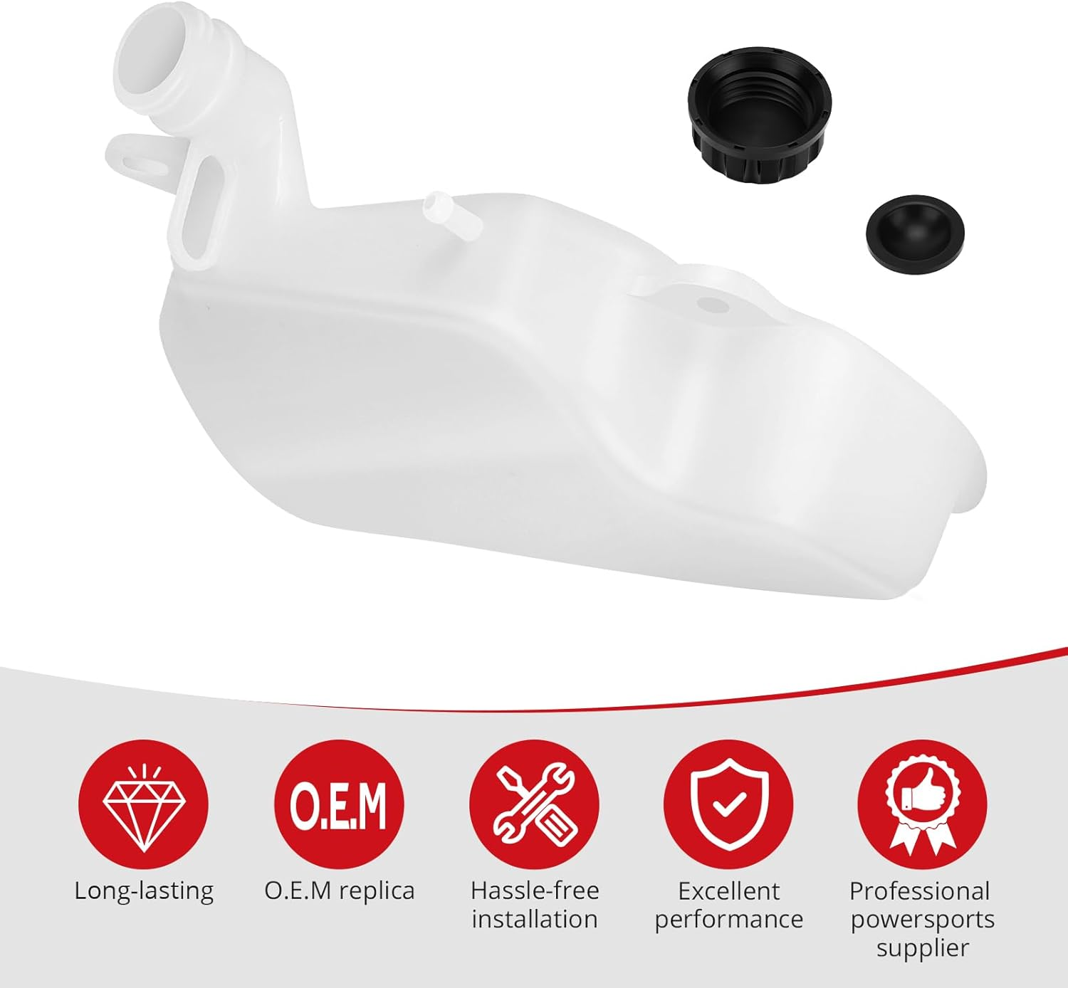 JAVIK Coolant Reservoir Cover for Kawasaki Ninja 250R EX250F 2008-2012 O.E.M# 43078-0042 image number 1