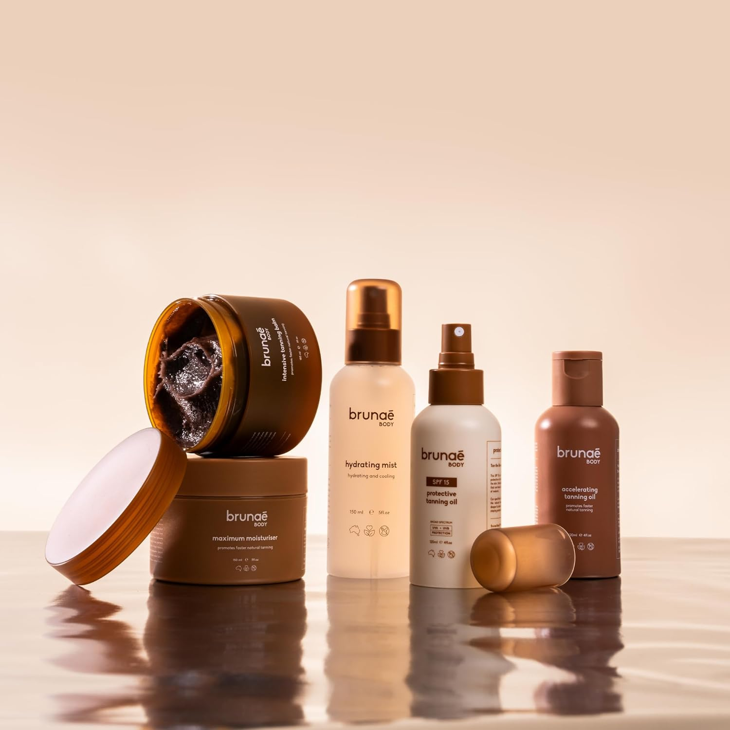 Brunae Body SPF 15 Protective Tanning Oil - Fast-Acting Tanning Accelerator - Natural & Non-Greasy Oil Spray for Glowy, Hydrated Skin - 120 Ml image number 3