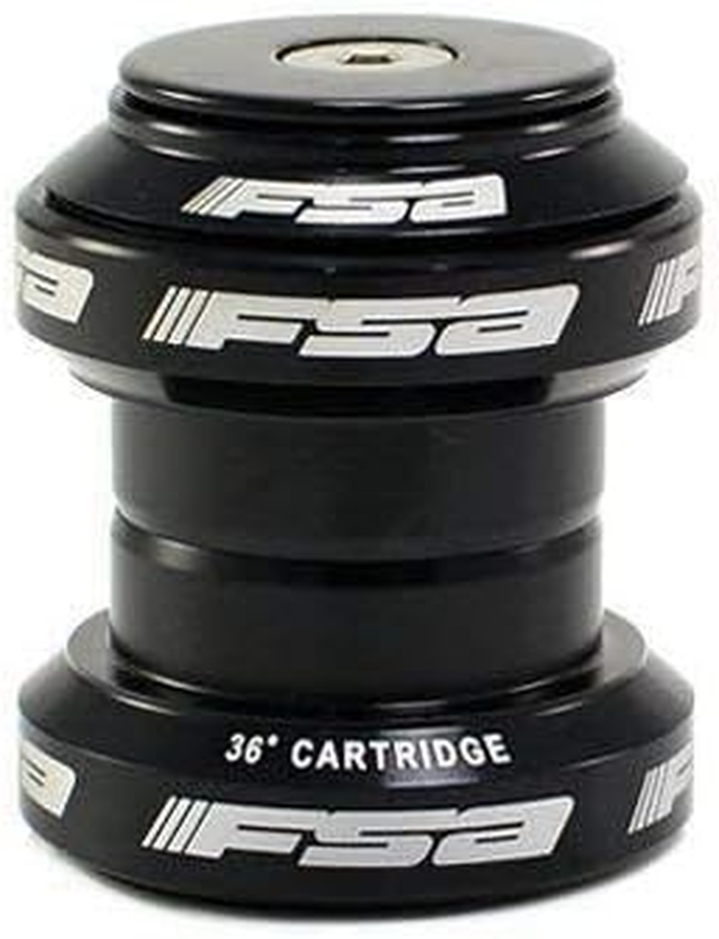 FSA Orbit MX 1-1/8 Inches Threadless MTB Road Headset with Top Cap, Black, XTE1504