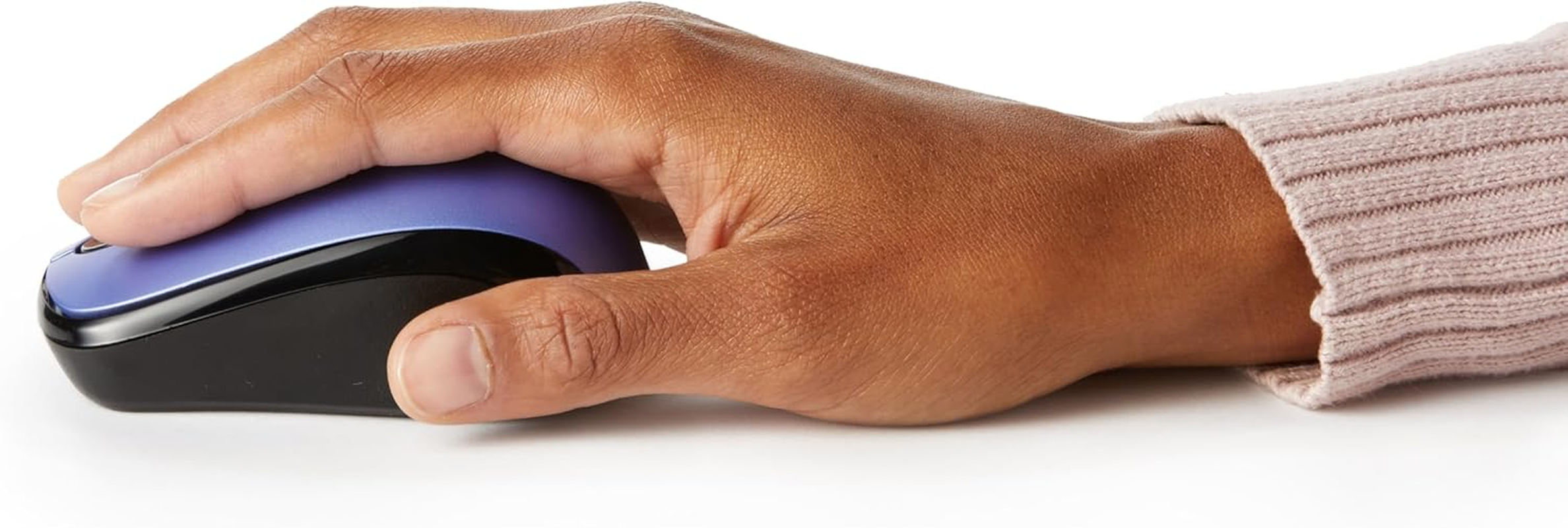 Amazon Basics Wireless Computer Mouse with Nano Receiver - Blue