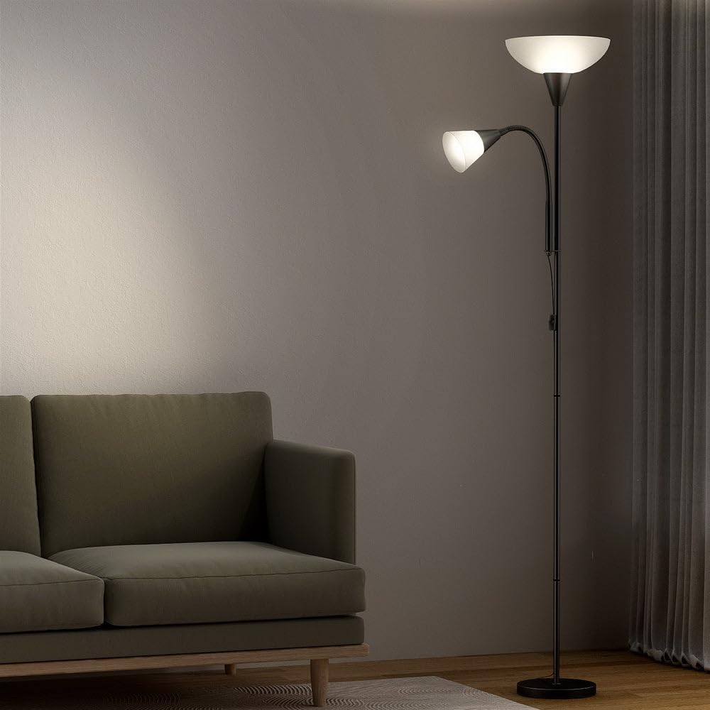 Floor Lamp Mother and Child Modern Home Living Room Office Reading Black image number 6