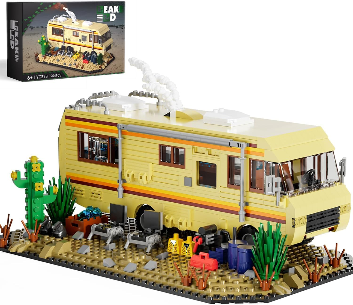 RV Model Car Building Set, Upgraded Classic Scene, Compatible with  Breaking Bad, the for Adults and Avid Fans image number 4