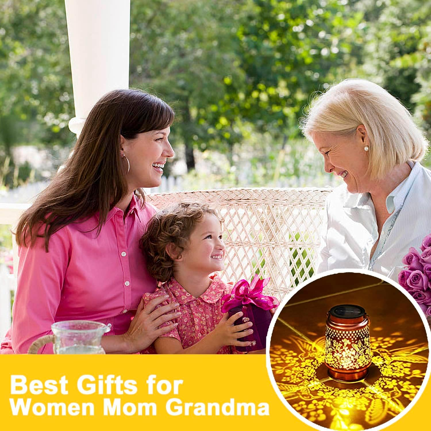 Joysing Solar Lights for Outdoor Hanging Pack of 2 Solar Lanterns for Outdoors, IP44 Waterproof Hummingbird Lantern, Garden Decoration, Metal Solar Garden Light, Vintage Solar Lantern for Patio, Lawn image number 2