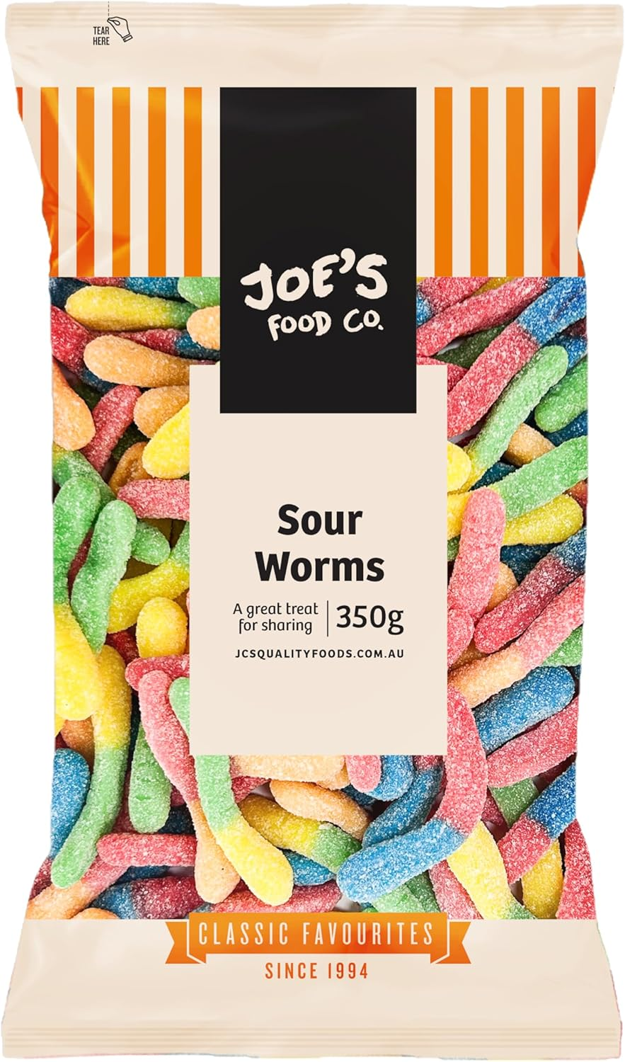 Joe'S Food Co. Sour Worms 350G image number 1
