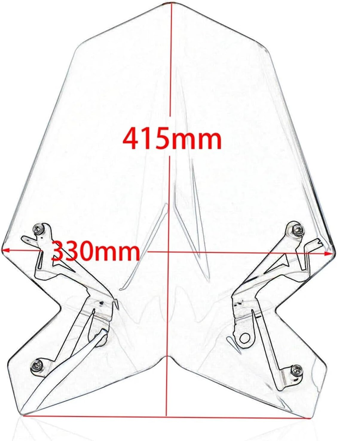 Motorcycle Windshield Windscreen Compatible for KTM Duke 390 2017-2023 Duke390 Front Wind Shield Screen Air Deflectors Bracket Accessories(Smoke) image number 2