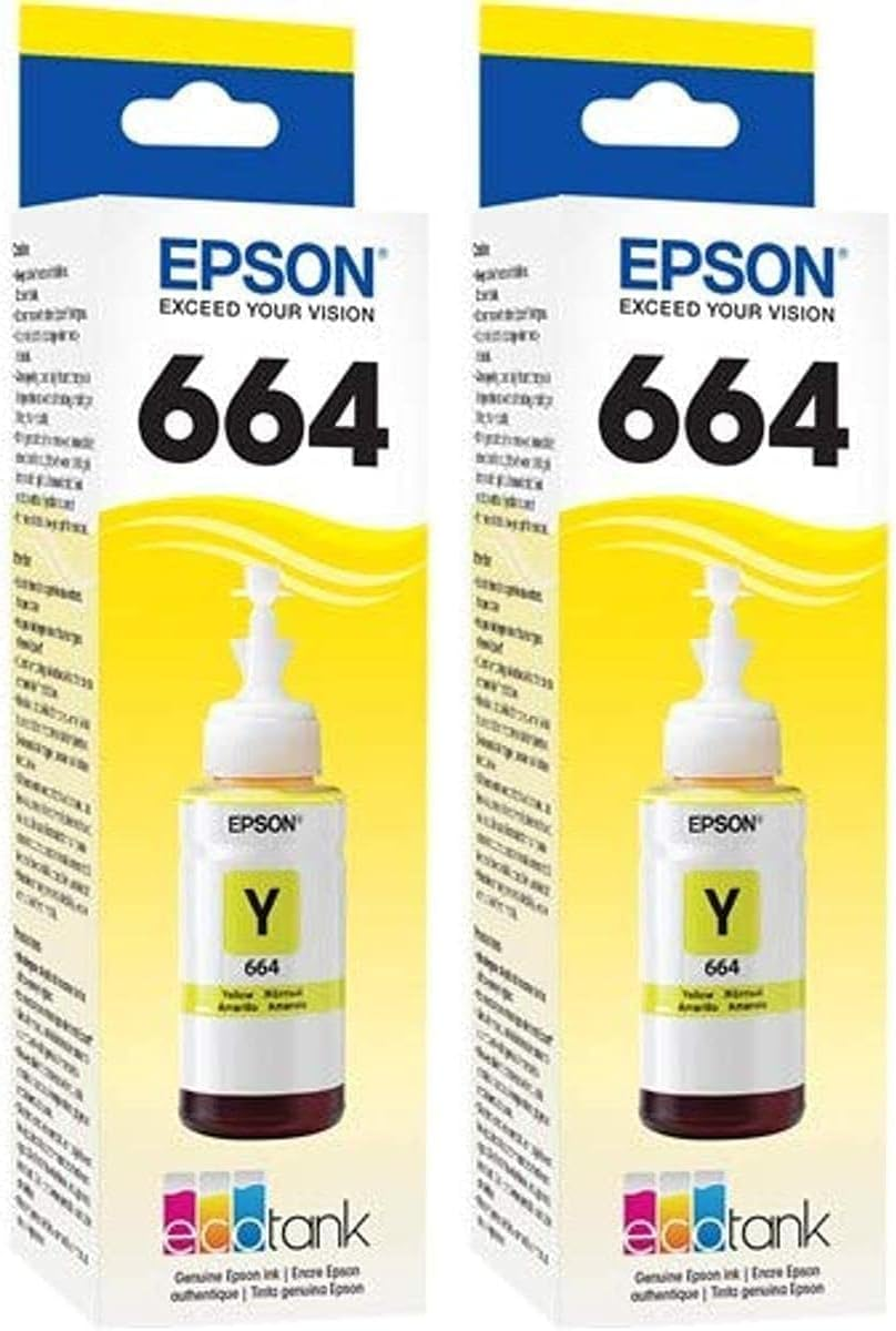 Epson T664 - Ecotank - Yellow Ink Bottle for Ecotank ET-16500, ET-2500, ET-2550, ET-2610, ET-2650, ET-3600, ET-4500, ET-4550, Single Pack, C13T664492 image number 1