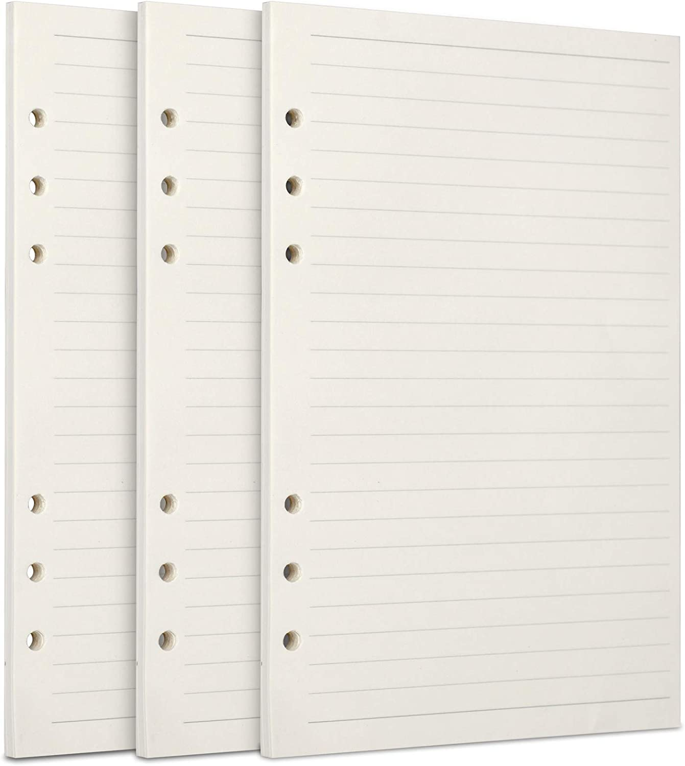 FYY A5 Refill Paper, [3 Pack] 100GSM Thick Refillable Paper 6 Hole Filler Inserts Loose Leaf Paper 135 Sheets (270 Pages) for 6 Ring Binder Journal Notebook-Lined Paper image number 3