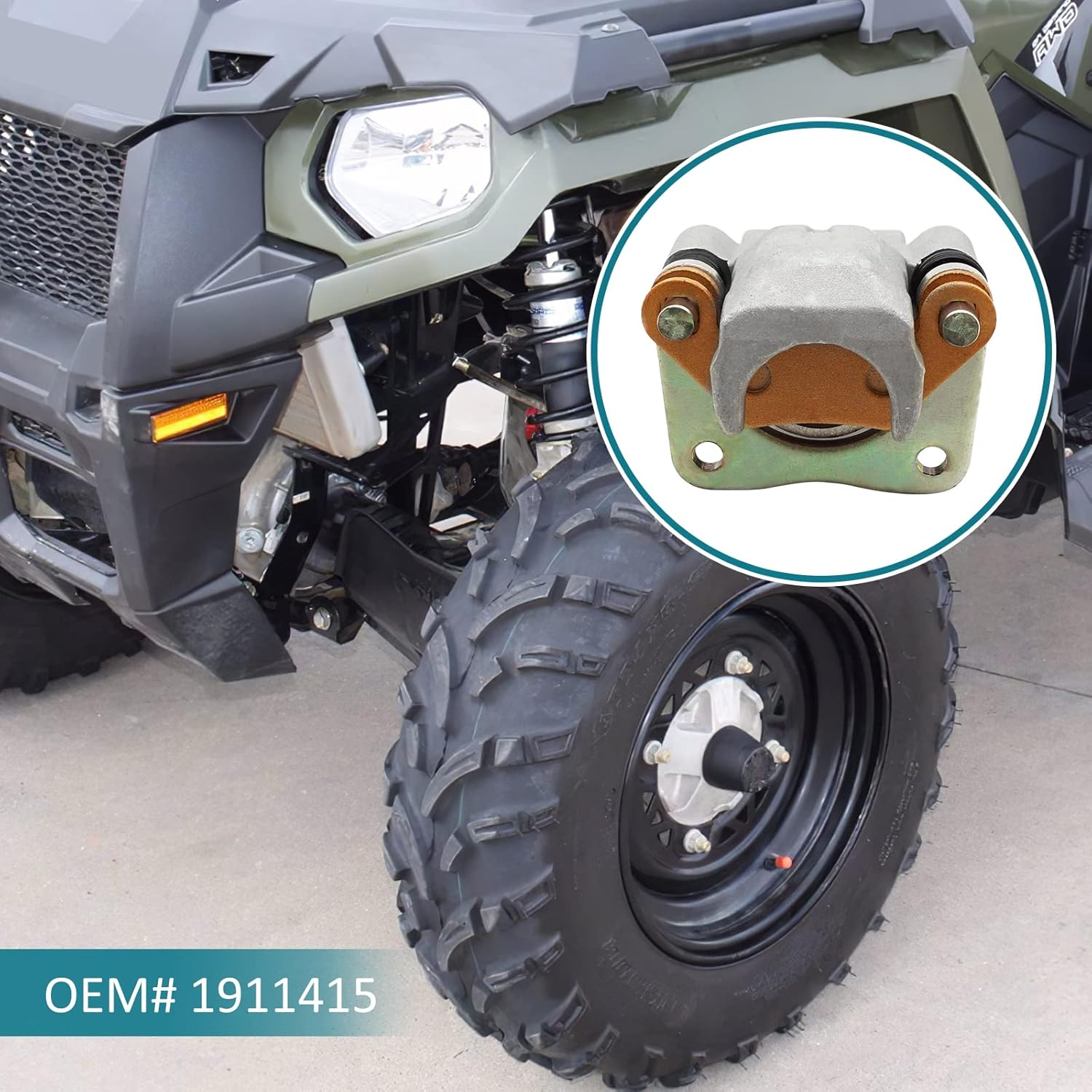 Rear Brake Caliper Assembly for Polaris Sportsman 400 450 500 570 800 Farmhand 450 Hawkeye 325 400,OEM# 1911415 image number 4