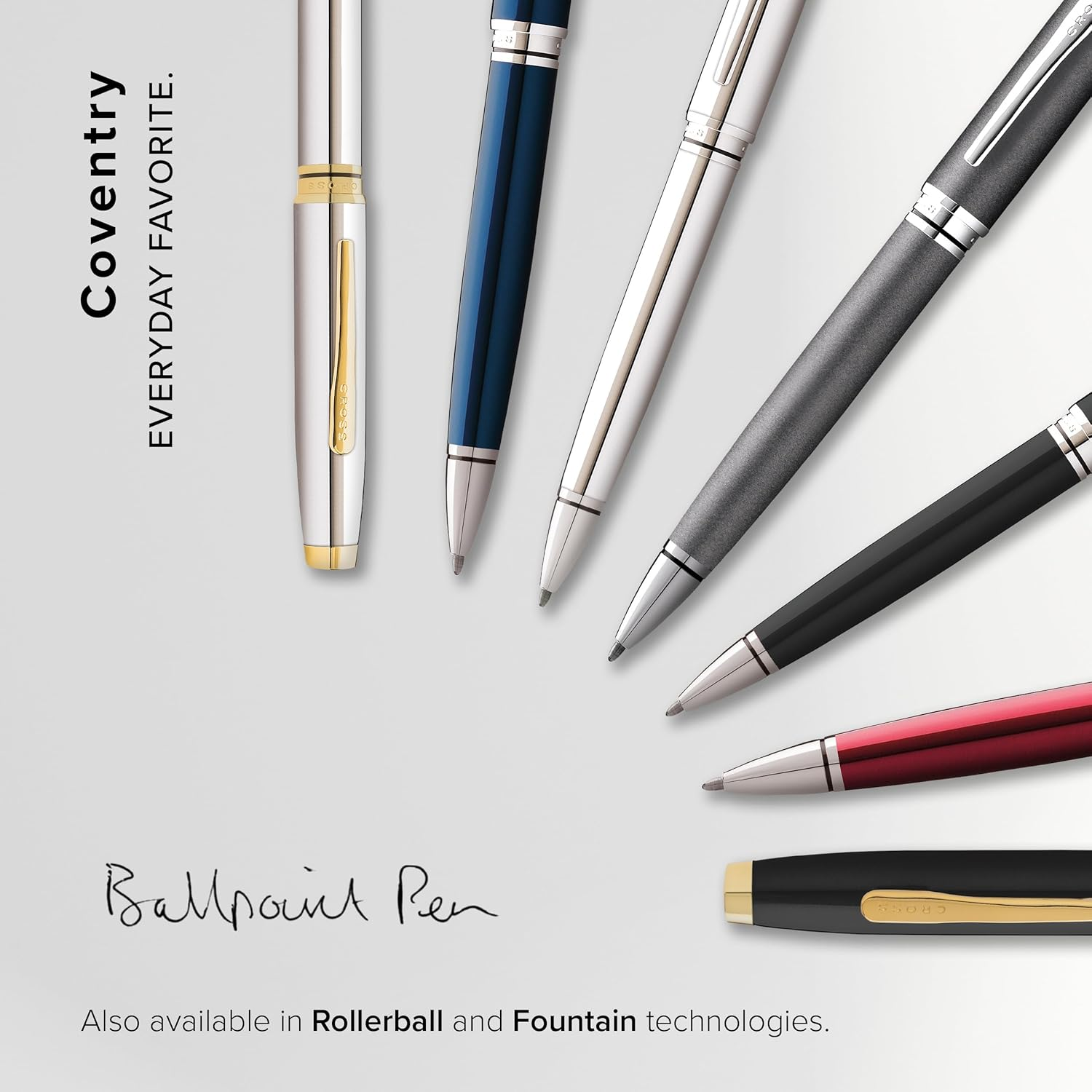 Cross Coventry Ballpoint Pen, Black Lacquer with Gold Finish image number 5