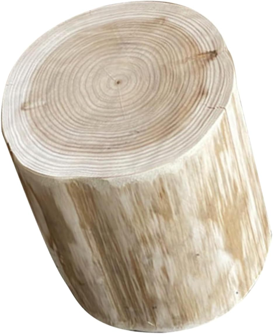 Gogogmee Natural Wood Stool Small Sturdy Tree Stump Stool for Shoe Changing Bedside Table Outdoor Use for Home Decor and Practicality image number 5