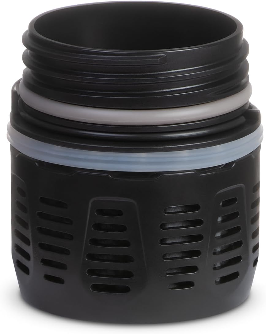 GRAYL Ultra Press Premium Outdoor Water Filter Mega Bundle with Replacement Filter 300L Drinking Water Removes 99.99% Bacteria & Viruses for Camping, Survival & Travel - Forest Blue + Black image number 3