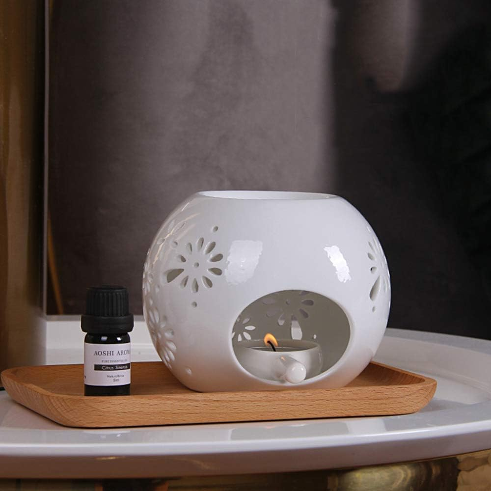 Sculpture Statue Antiques Collectables，Ceramic Oil Burner Wax Melt Burner,Aromatherapy Essential Oil Diffuser Candle Holder for Home Decor Meditation image number 3