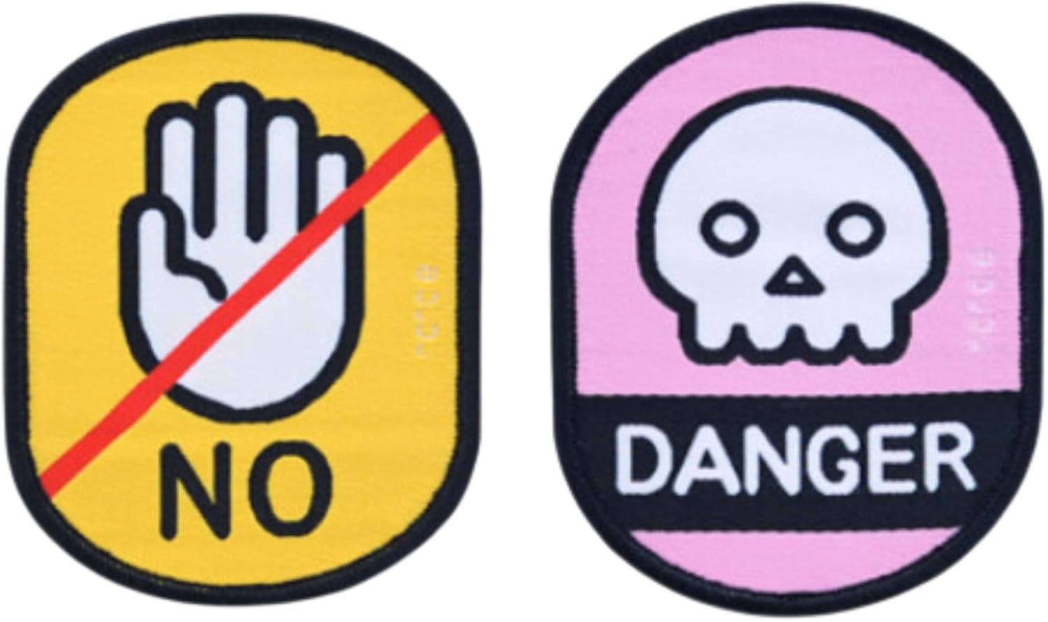 Social Badge for Dog Leash, Dog Funny ID Tags Patch Outdoors, Velcro Fastening, No Touch Yes Touch No Feeding No Photo of the Label and Sticker for Petsus (No Touch+Danger)