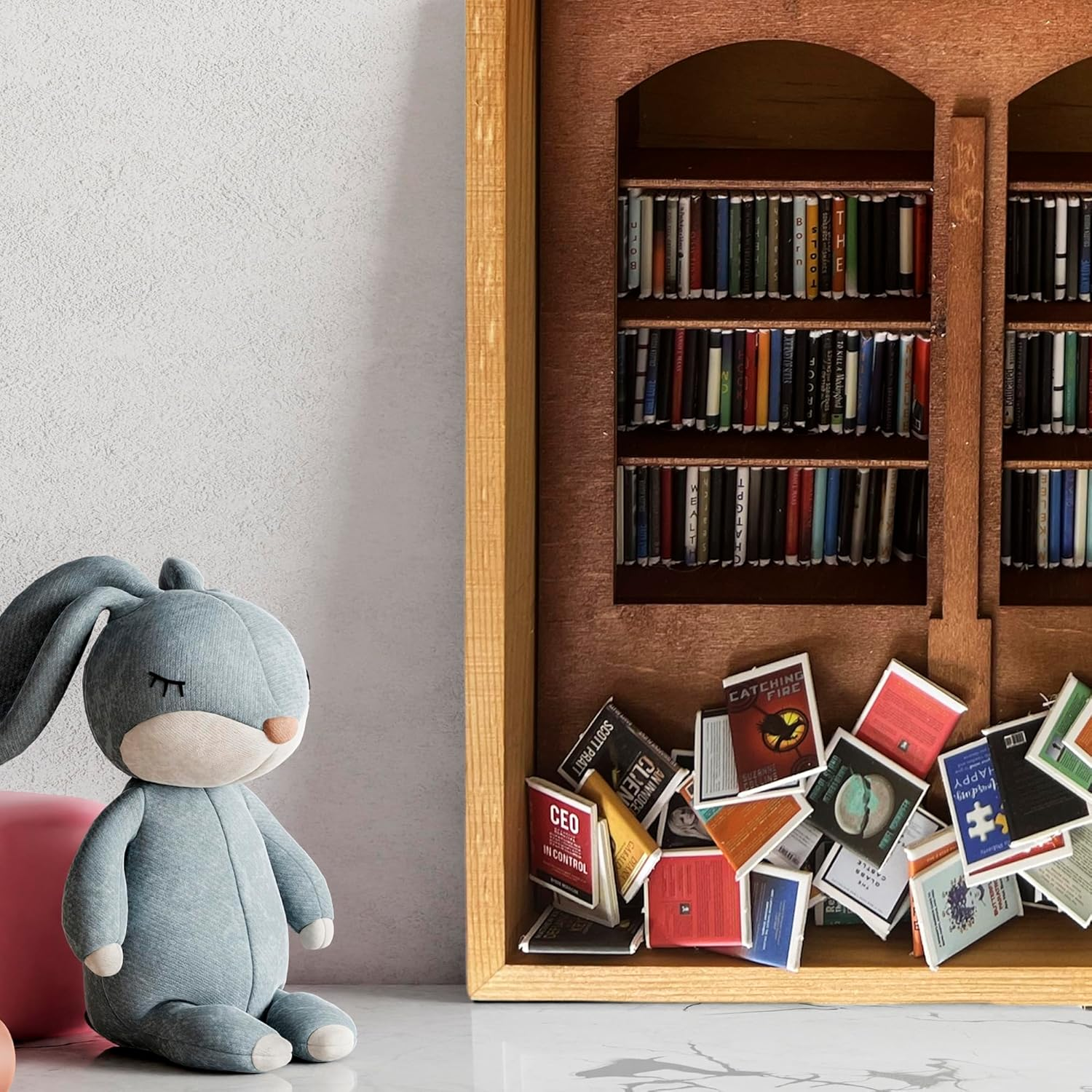 200 PCS Book Miniatures Set, Mini Books for Anxiety Bookshelf, Dollhouse Decor, DIY Crafting, Accessories Mini Miniatures Books image number 5