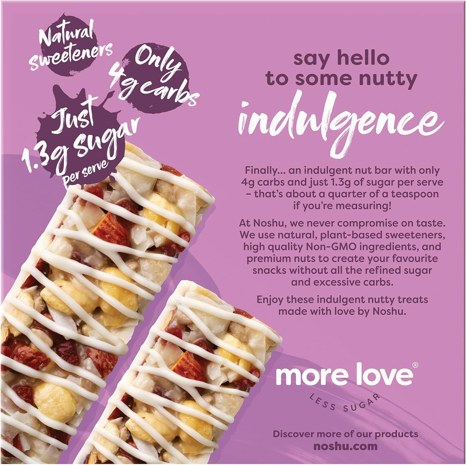 Noshu Low Carb Cranberry Coconut & Yoghurt Nut Bars &ndash; 5 Pack (160G)