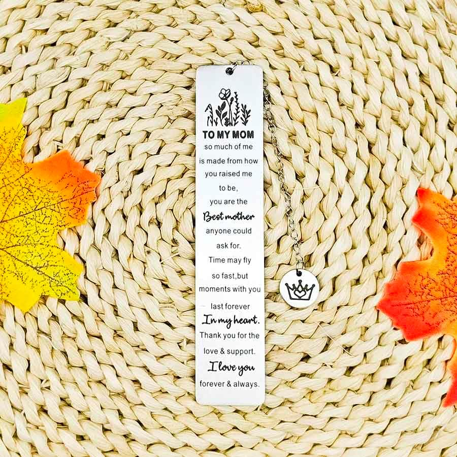 Mom Gift Bookmark from Daughter Son to My Mom Gifts so Much of Me Is Made from How You Book Marks for Mom Mother Christmas Birthday Gifts for Book Lover Mom Mama Reading Gifts image number 3