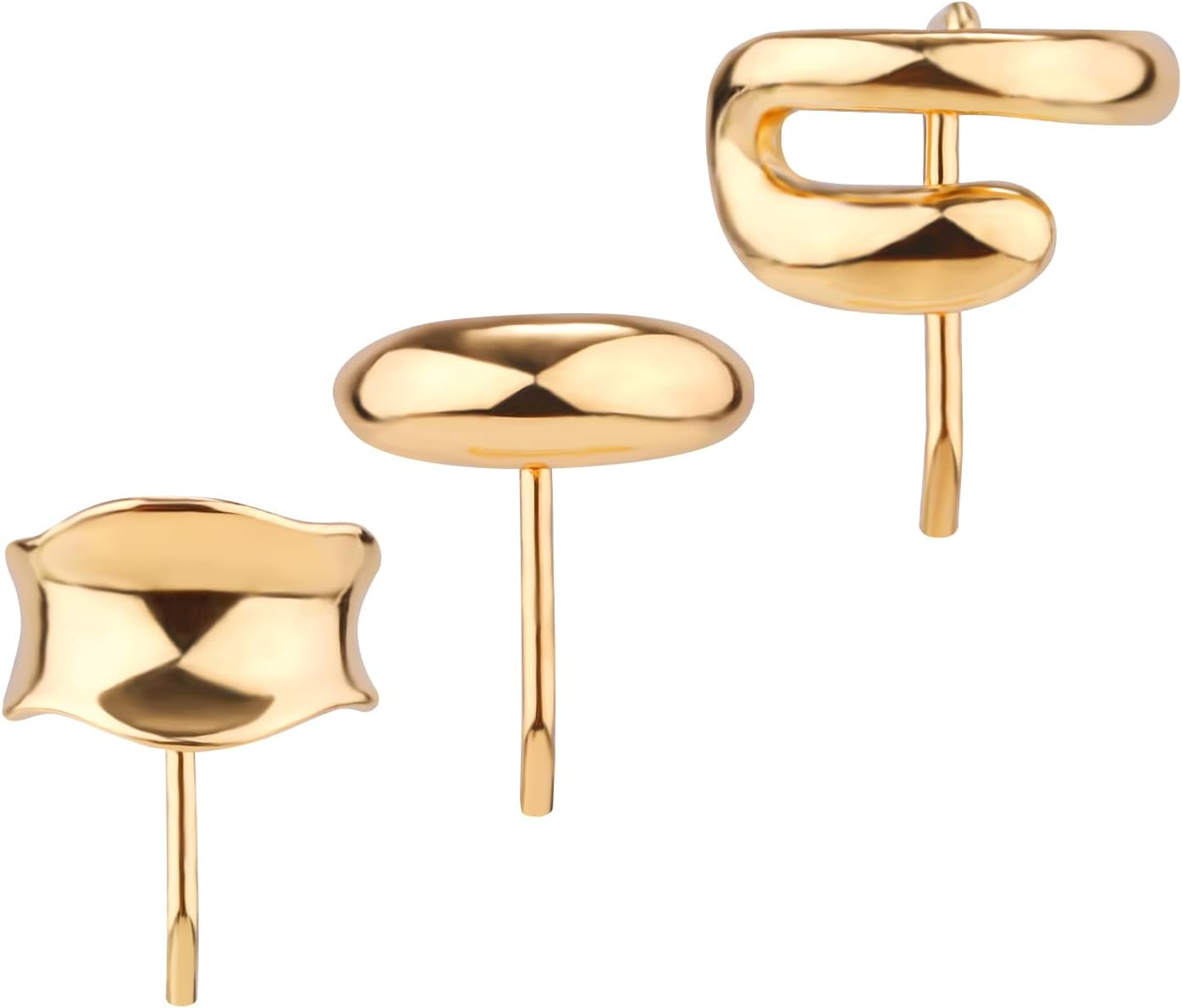 3Pcs Hair Clips Ponytail Clips Gold Alloy Fashion Hair Cuffs Tail Cover Cuff French Hair Clips Cuffs for Ponytail Accessories for Women and Girls image number 1