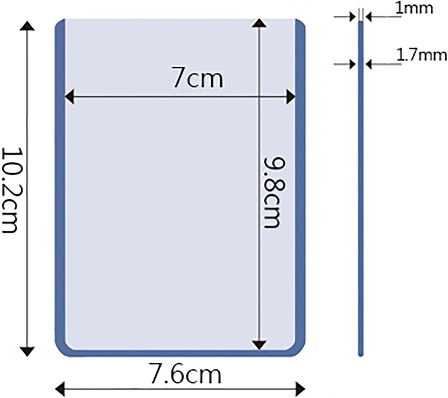 200 Pcs Top Loaders Binde Trading Card Sleeves for Cards (Transparent 10.2&times;7.6Cm) image number 6