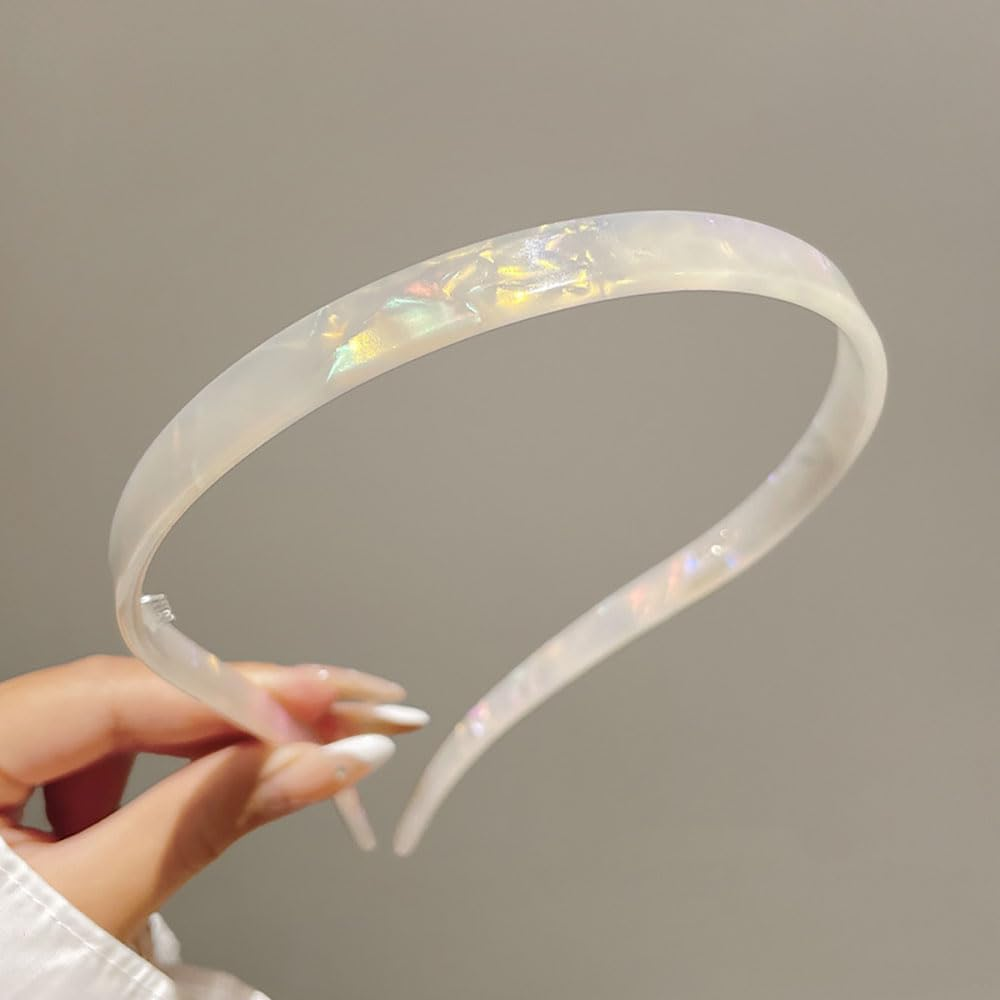 Pack of 4 Cute Headbands Women'S Non Slip Hair Band Women'S Acetic Acid Headband Women'S with Teeth Comb Headband Curved Glasses Design Headband Women'S Cute Colourful Hair Bands Women'S Hair