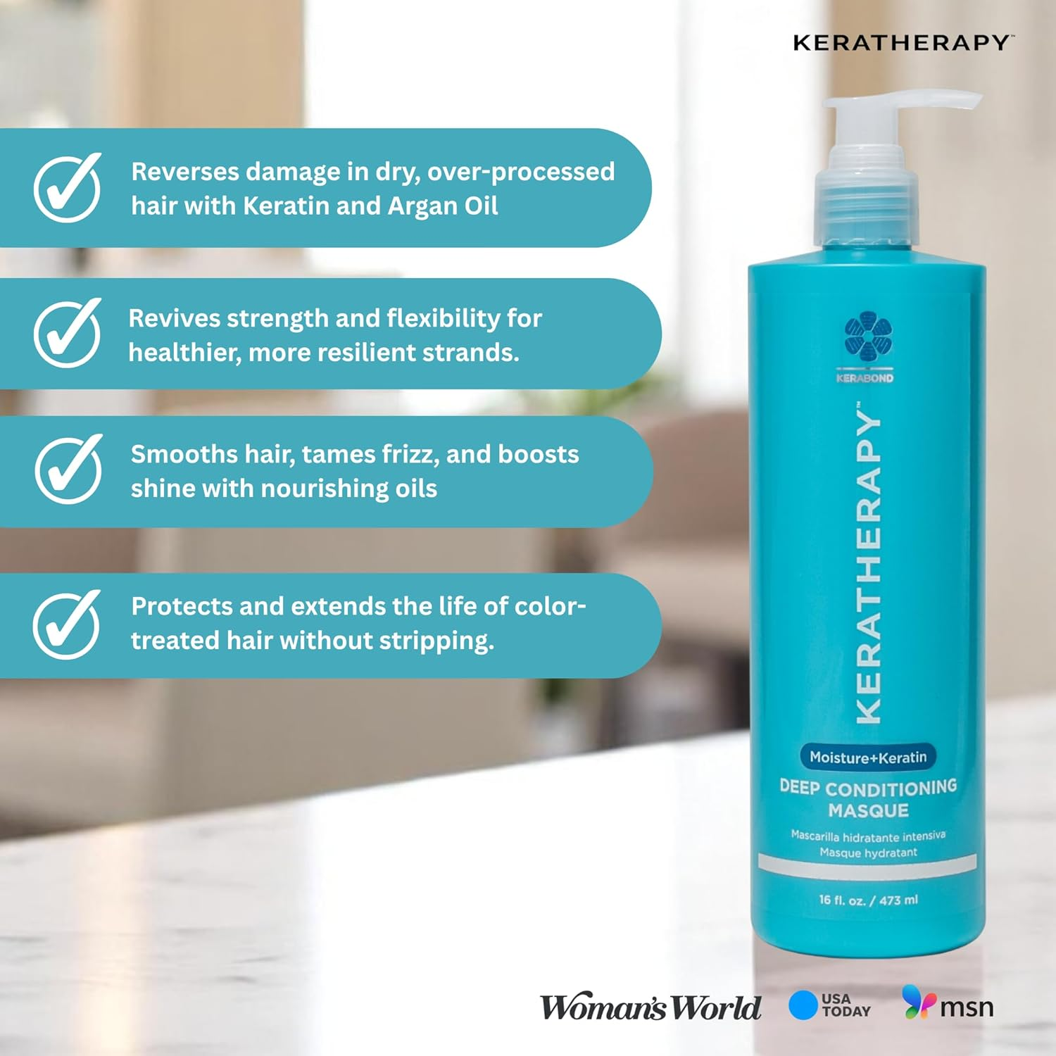 Keratherapy Keratin Infused Deep Conditioning Masque 500 Ml, 500 Ml image number 4