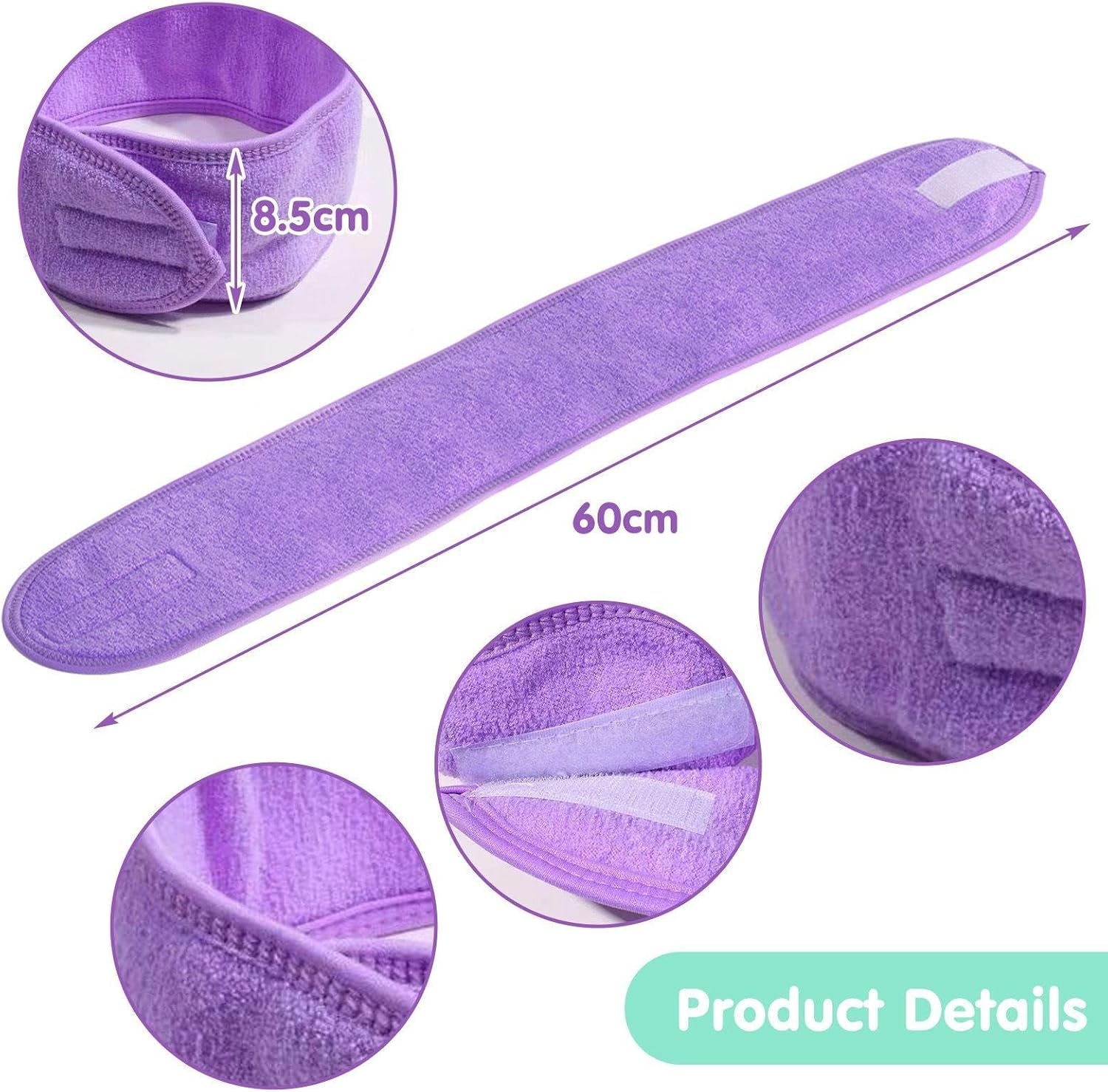 7 Pieces of Women'S Beauty Hair Band, Adjustable Headband, Elastic Face Wash Turban, Suitable for Make-Up, Care and Sleep