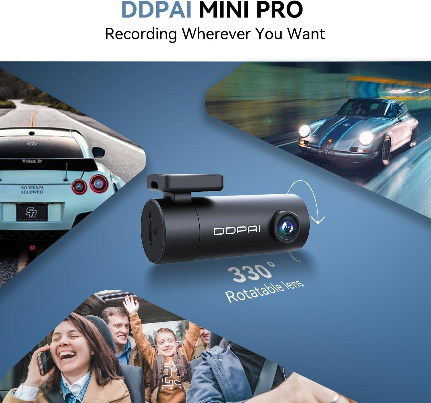 DDPAI Dash Cam 1296P, Wifi Dash Camera for Cars, Dash Cam Front with App, Car Camera with Night Vision, 140&deg; Wide Angle WDR, 24 Hours Parking Mode, G-Sensor, Loop Recording, Mini Pro image number 6