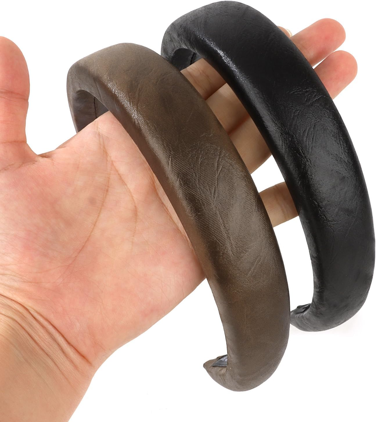 Pruadeor Pack of 2 Leather Headbands, Women'S Fashionable Hair Band for Women, Hair Accessories image number 2