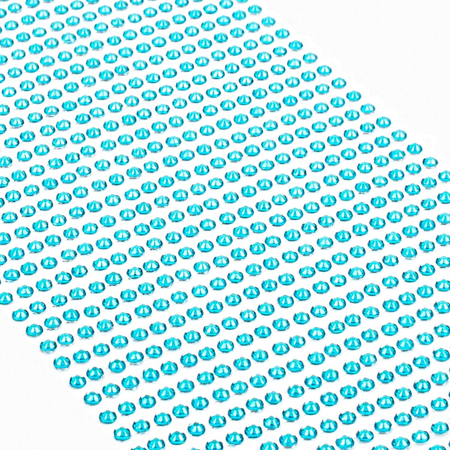 Movoja - 640 X 5Mm Fuchsia round Rhinestones - Self Adhesive Rhinestones for Decorating and Crafting