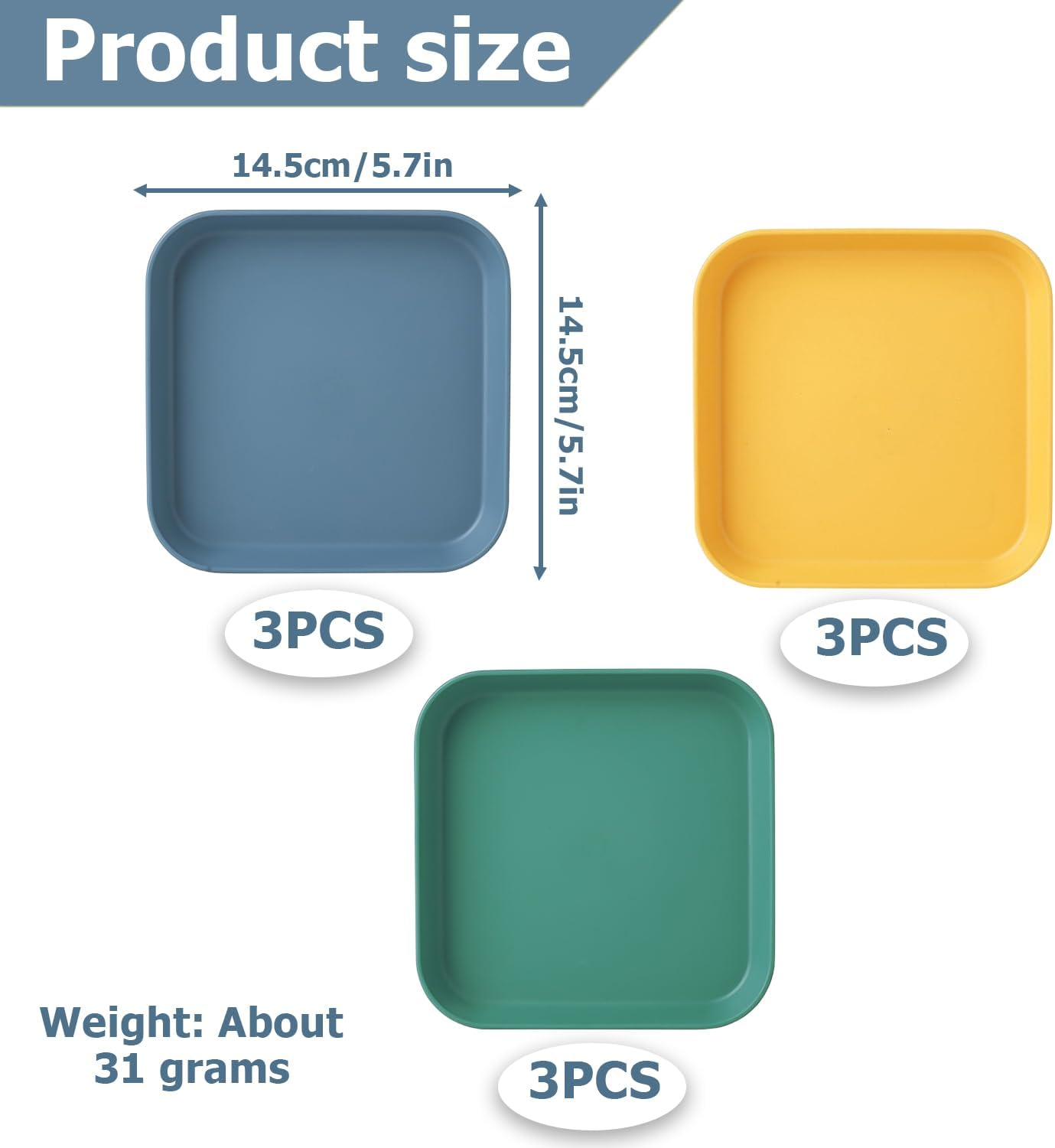 HOMURY Cat Feeding Bowl Set of 9, Square Cat Plate, Flat Cat Bowl, Cat Bowl, Small Cat Feeding Bowl, Cat Bowl for Dry Food and Wet Food