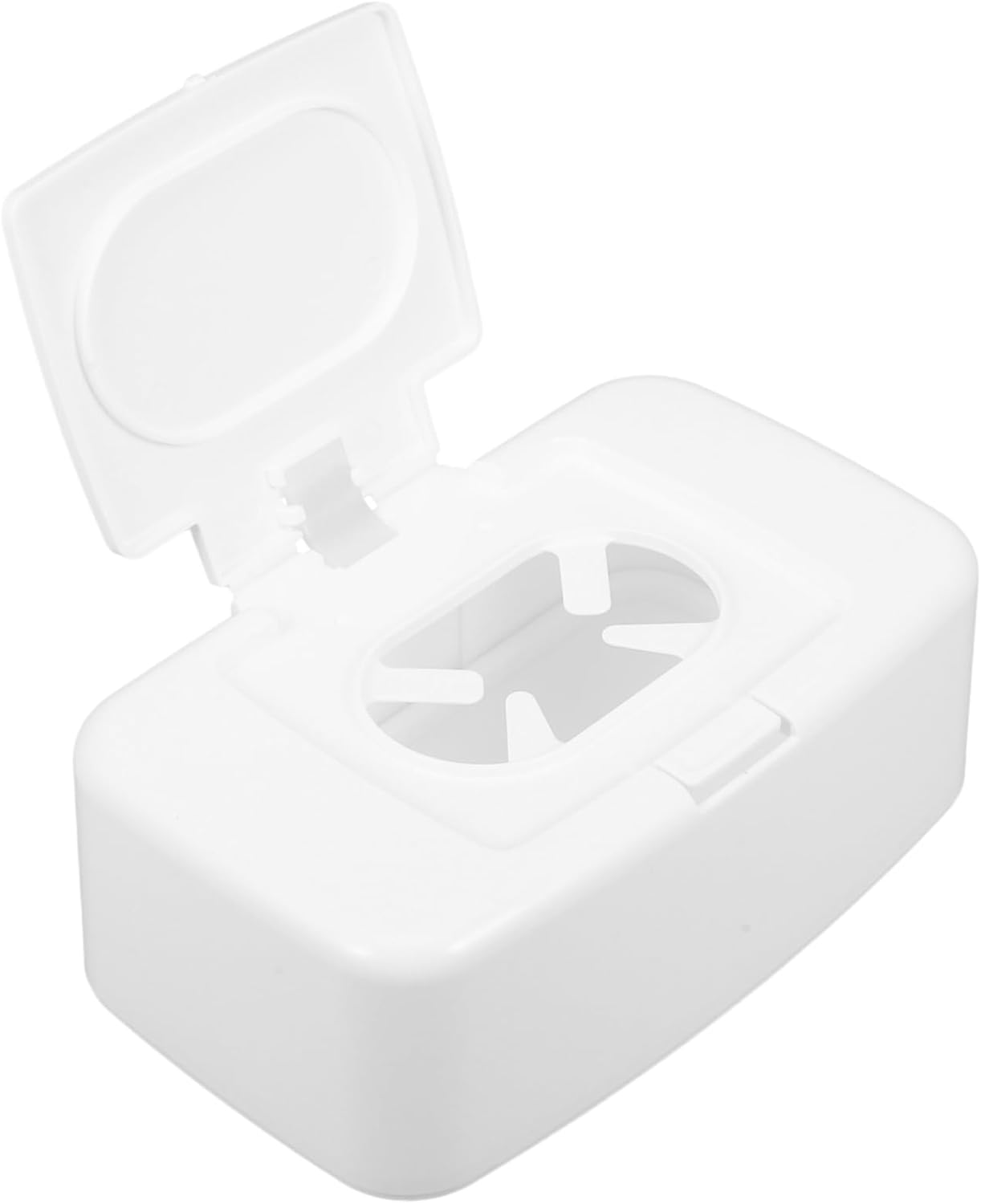 Wipes Dispenser Box Plastic White Lid Adjustable Household Infant Wipes Holder Suitable for Living Room Bedroom Nursery Travel