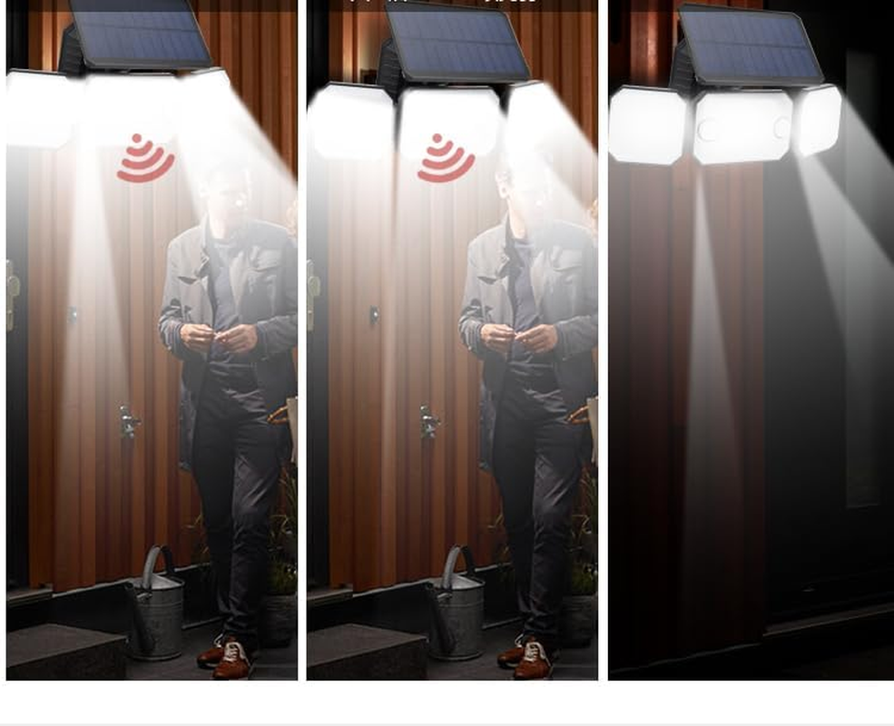 T-Sun Solar Motion Sensor Light, Solar Outdoor Security Light, Two Motion Sensors,1000Lumens, 230 Leds,3 Modes,Remote Control, IP65 Waterproof Solar Wall Lights for Yard, Patio, Garden, Garage image number 6