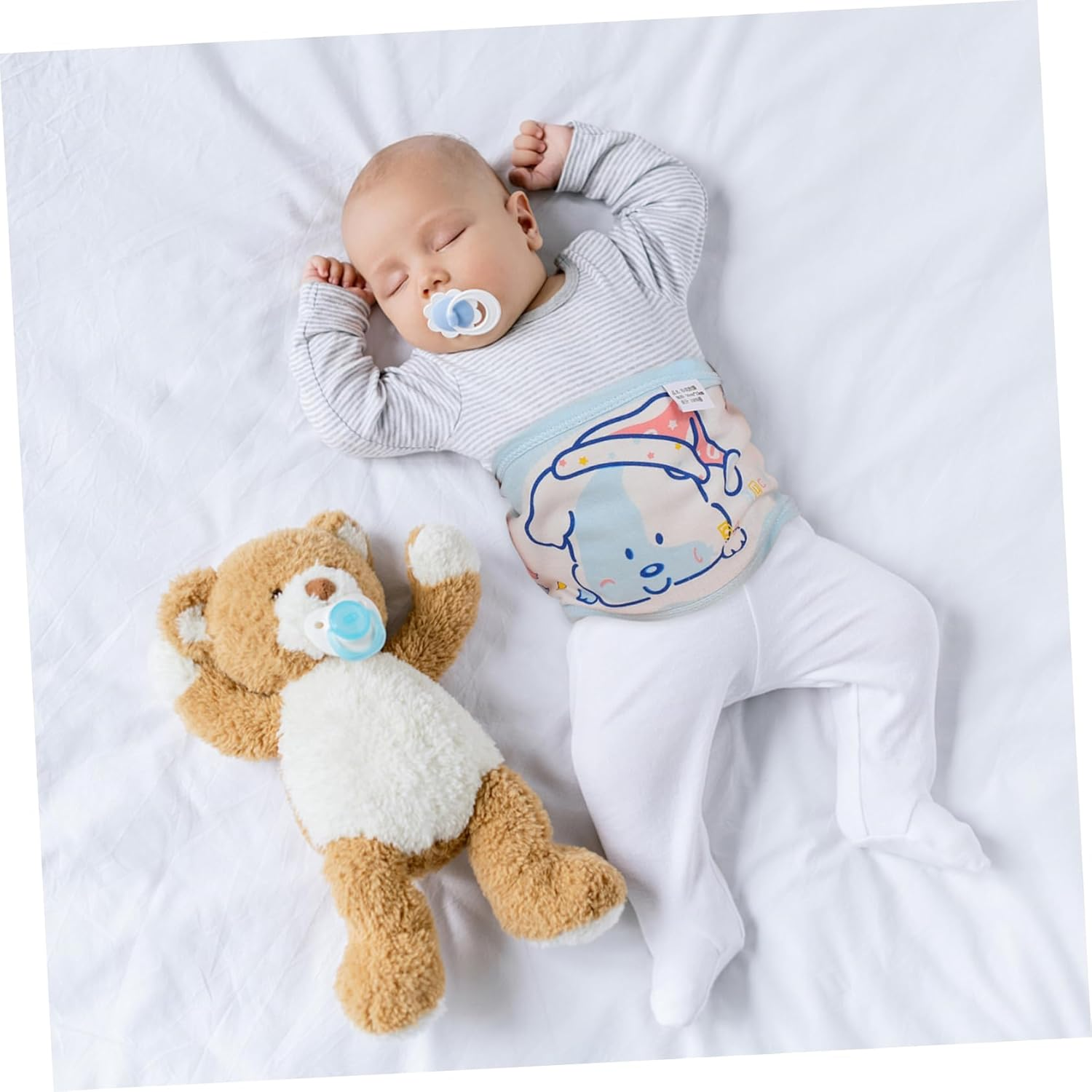 2Pcs Umbilical Cord Protection Cotton Belly Bands for Newborn Comfort Colours Belly Belt image number 6