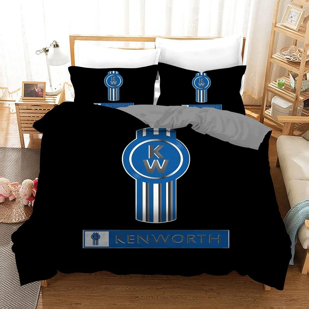 Blue Kenworth Quilt Doona Duvet Cover Set Single Double Queen King Size Available to Choose Double, 2 Pillow Cases