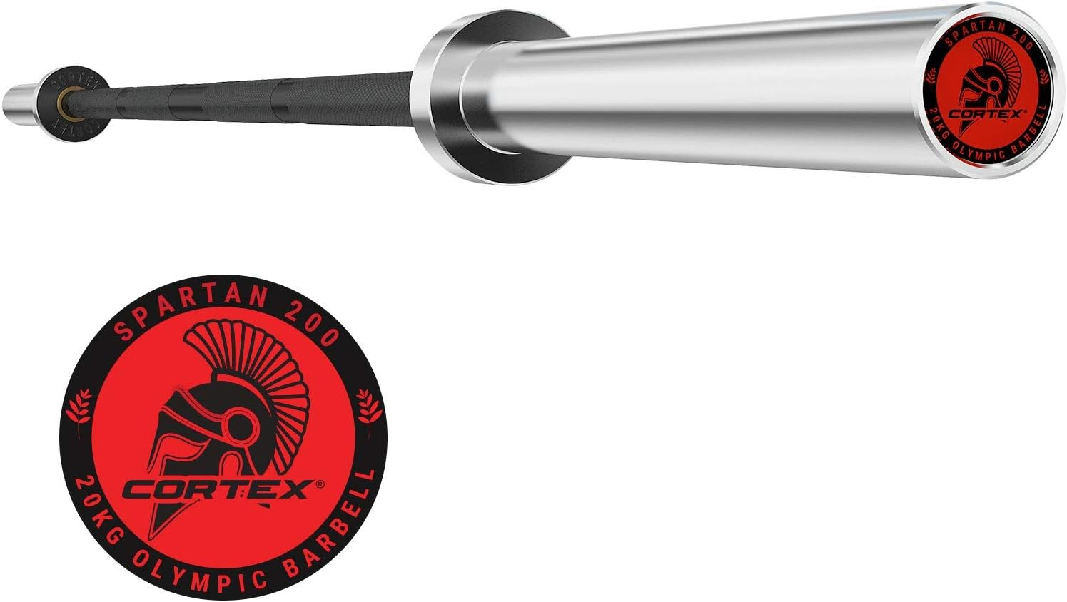 CORTEX 7Ft SPARTAN100 20KG Barbell with Lockjaw Collars Weight Lifting Weight Plate Bars Home Gym Set image number 4