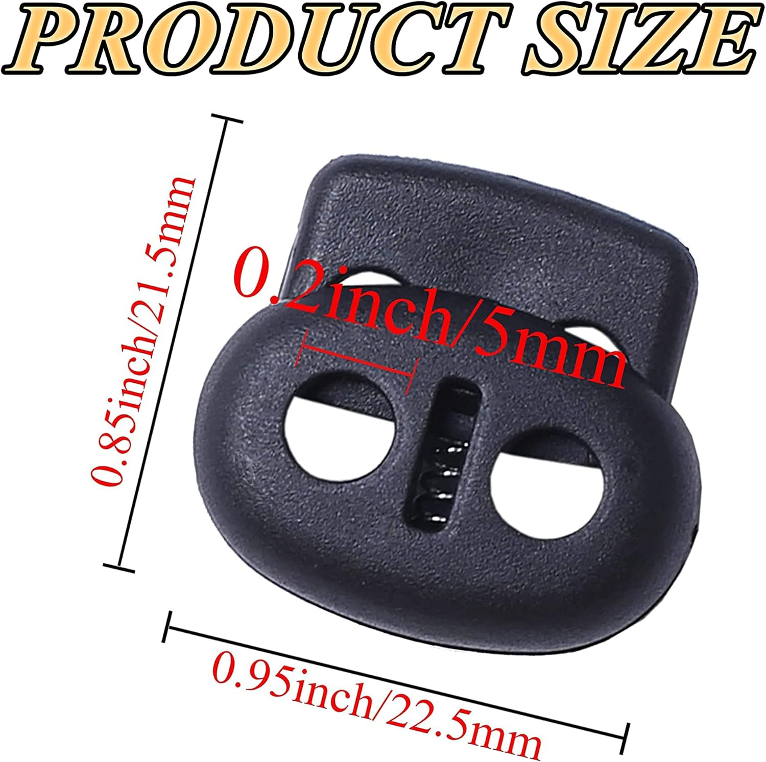 AXEN 30PCS Plastic Cord Locks End Spring Stopper, Fastener Toggles for Shoelaces, Drawstrings, Paracord, Bags, Clothing, and More image number 1