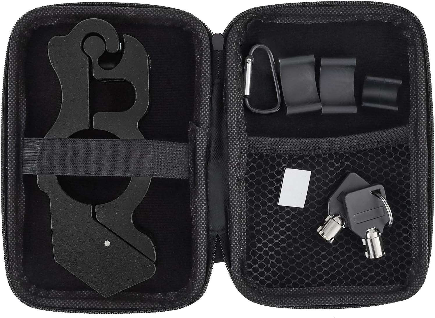 Windance Motorcycle Handlebar Grip Lock, Throttle Brake Lock anti Theft with Storage Box to Secure Your Motorcycle Bike ATV Moped Scooter (Black) image number 1