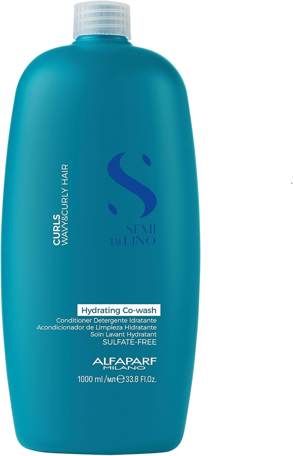 Alfaparf Milano Semi Di Lino Curls Hydrating Sulfate Free Co-Wash for Wavy and Curly Hair - Hydrates and Nourishes - Reduces Frizz - Protects against Humidity - Vegan-Friendly Formula