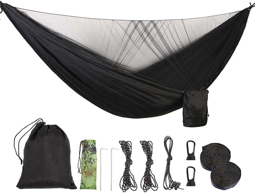 Valuehall Camping Hammock with Mosquito Net Lightweight Double Hammock Portable Hammocks Parachute Nylon Hammock for Indoor,Outdoor, Hiking, Camping, Backpacking, Travel, Backyard, Beach V7079B image number 5