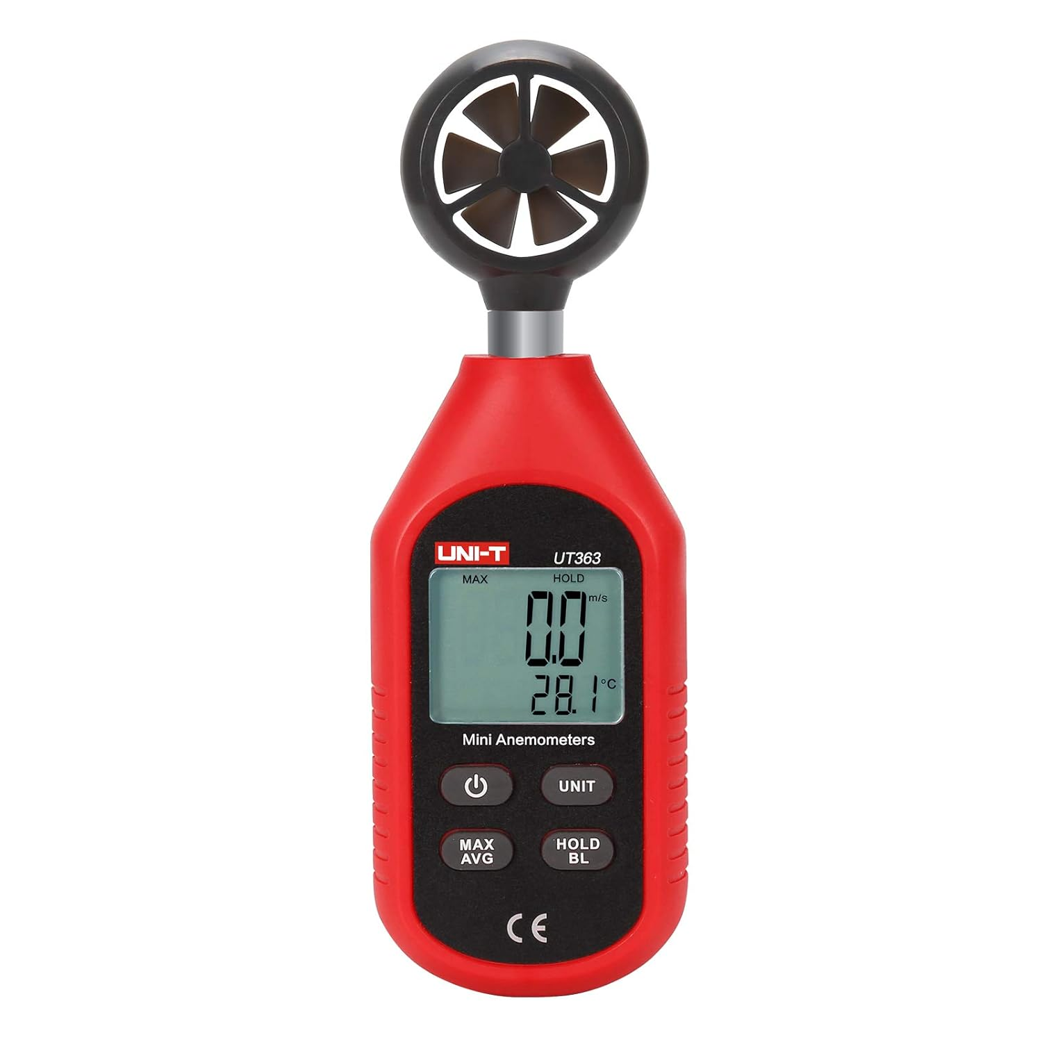 UNI-T UT363 Handheld Anemometer Wind Speed Meter Wind Chill Air Temperature Gauge -14&deg;F to 122&deg;F (-10&deg;C to 50&deg;C) with LCD Backlit Max/Avg Data Hold image number 6