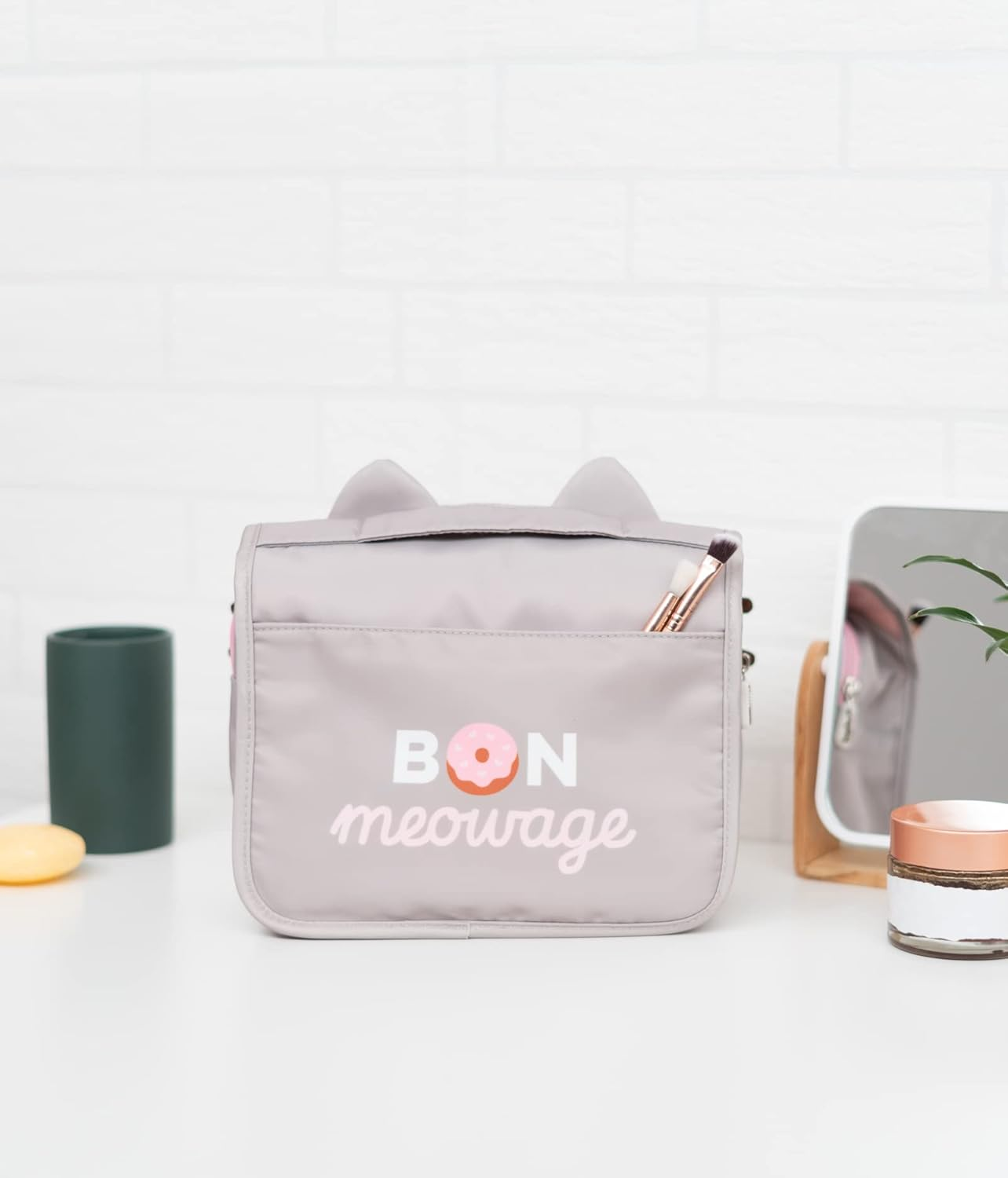 Official Pusheen Hanging Travel Toiletry Bag | Hanging Toiletry Bag with Hanging Hook, 100% Waterproof Travel Bag, Makeup Toiletry Bag, Cosmetic Bag, Pusheen Gifts image number 4