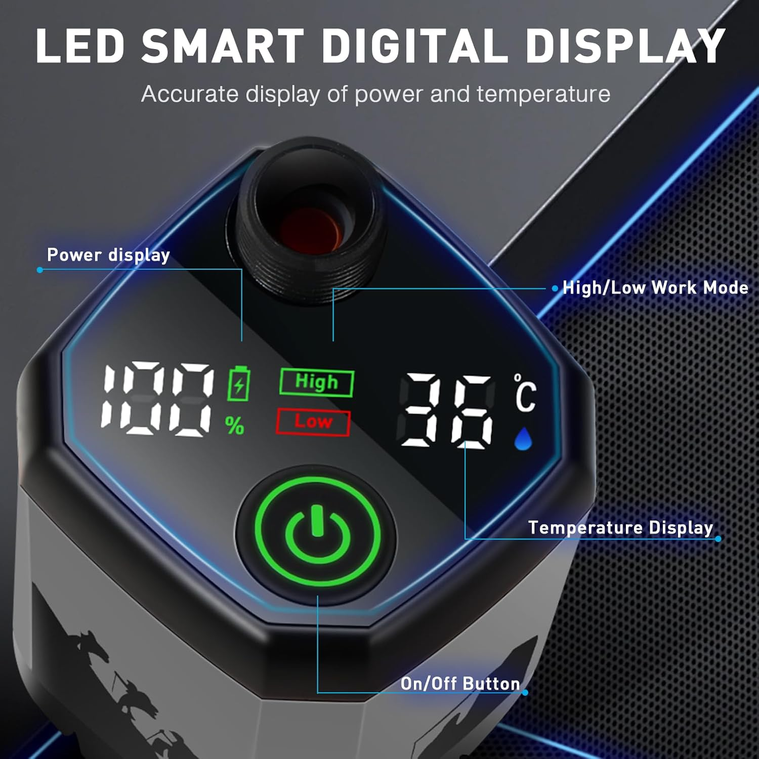 MIAOKE Upgrade Portable Camping Shower, 7800Mah Electric Outdoor Shower, Rechargeable Pump with Intelligent Digital Display, Temperature Display, Shower Head for Camping, Hiking image number 3