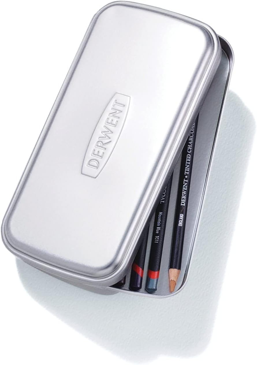 Derwent Pencil Tin, Double Layered Storage with Removable Inner Tray, Professional Quality, 2300582 image number 1