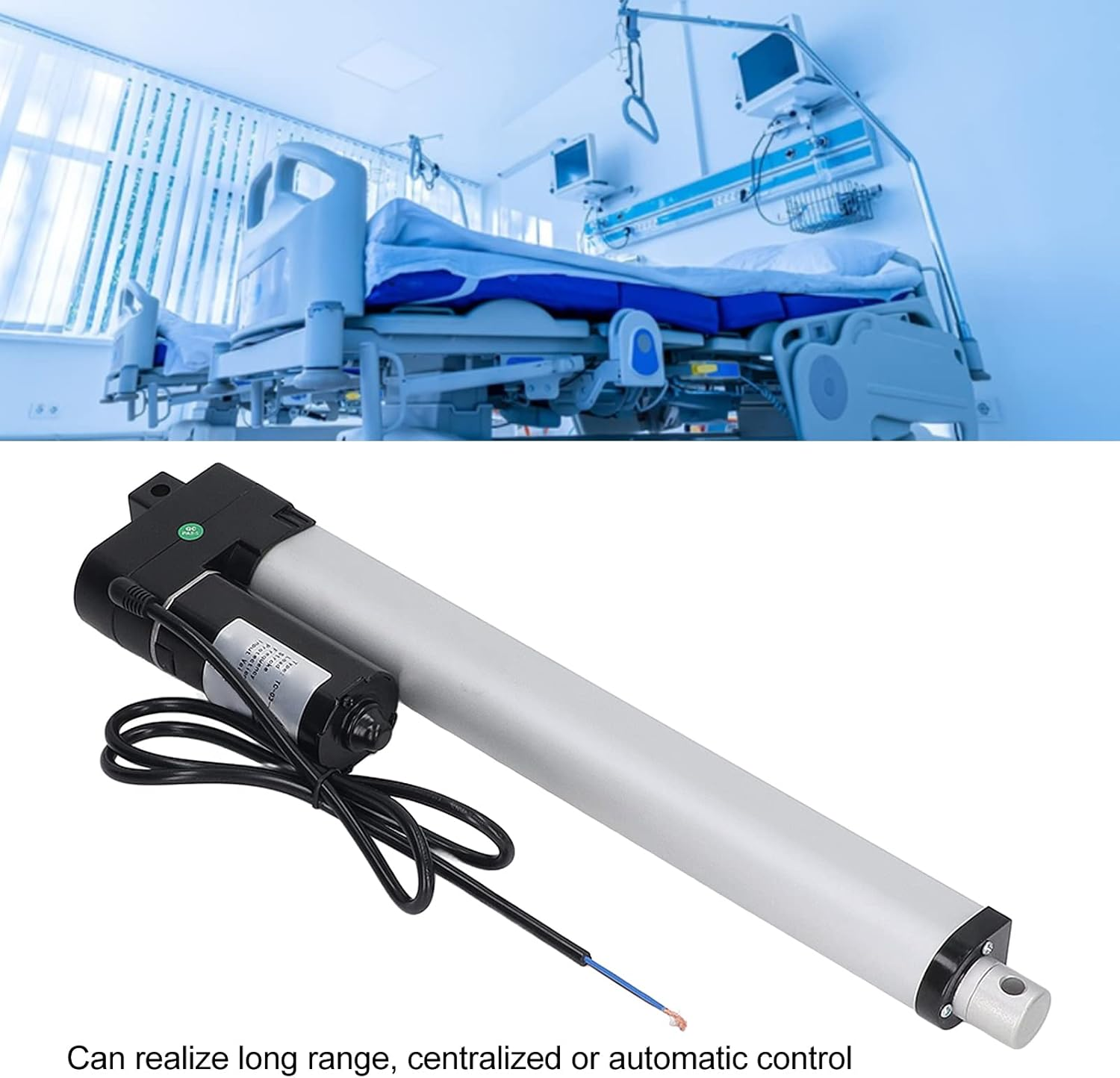 11.8 Inch Stroke Electric Linear Actuator, 12V/24V 3000N Maximum Lift Heavy Duty Electric Actuator, Waterproof Linear Actuator Motor for Recliner, Massage Bed, Electric Sofa (12V) image number 1