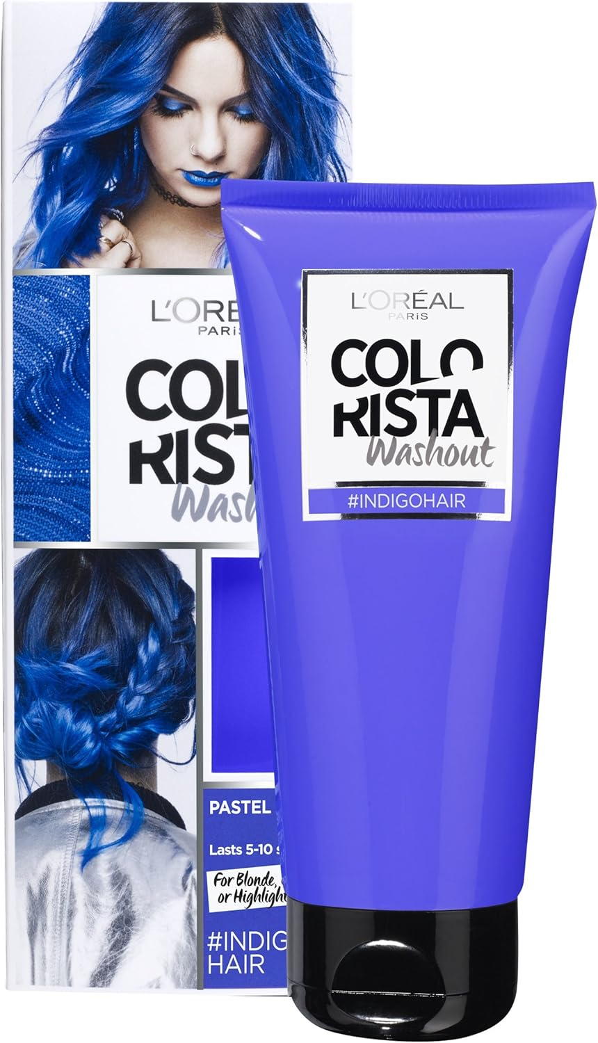 L'Or&eacute;al Paris Colourista Semi-Permanent Hair Washout - Indigo,80Ml image number 2