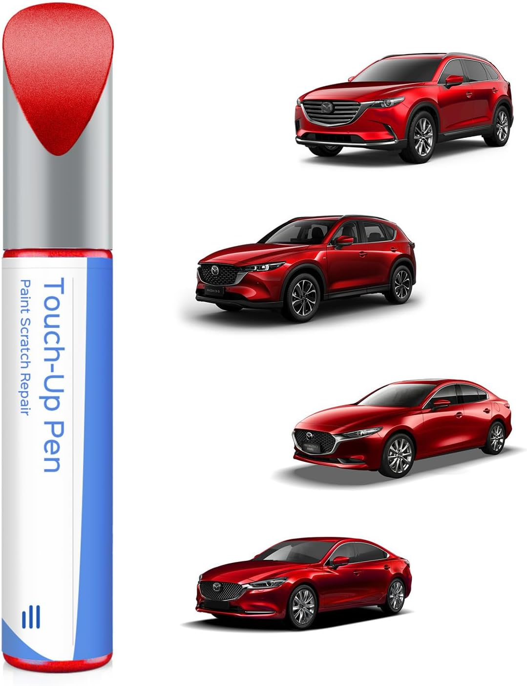 46V Soul Red Crystal Metallic Tricoat Touch up Paint Compatible with Mazda Exact Match Chips and Nicks Touch Up image number 4