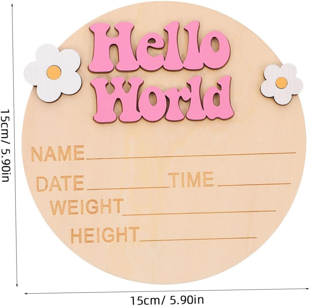 Gatuida Birth Announcement Sign Name Milestone Sign for Nursery Decor and Shower Keepsake for Celebrating Important Growth Milestones image number 4