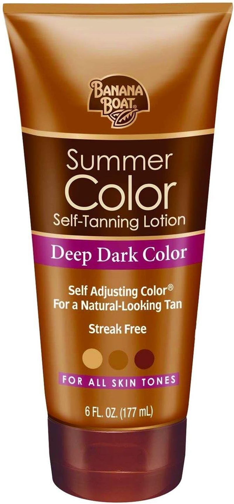 Banana Boat Summer Color Self Tanning Lotion, 6Oz | Self Tanner, Deep Dark Color for All Skin Tones, Gradual Tanning Lotion, Sunless Tanner, 6Oz (Pack of 3) image number 2