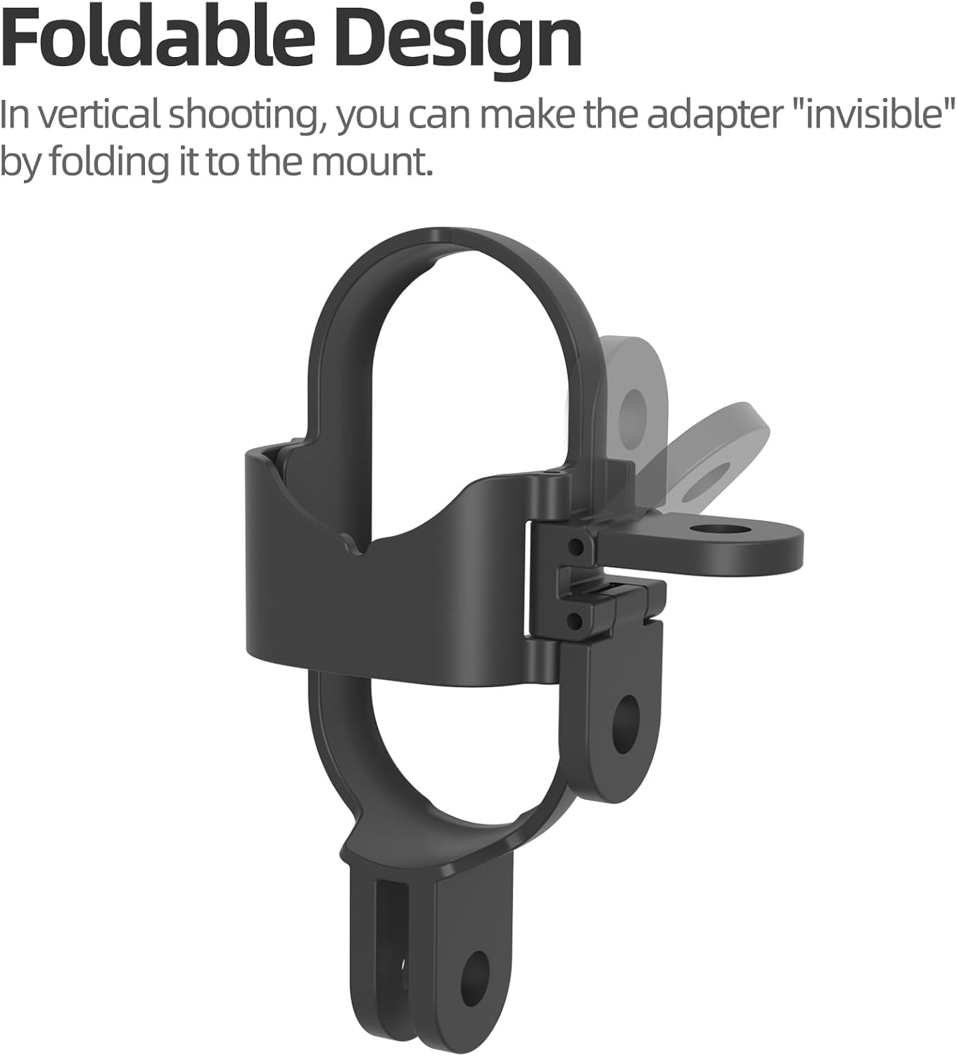 Buziba Camera Mount Adapter for Insta360 GO 3S/GO 3 Foldable Vertical-Horizontal Frame Adapter Quick Release Adapter Expansion with 1/4&rdquo;Thread Interface image number 2