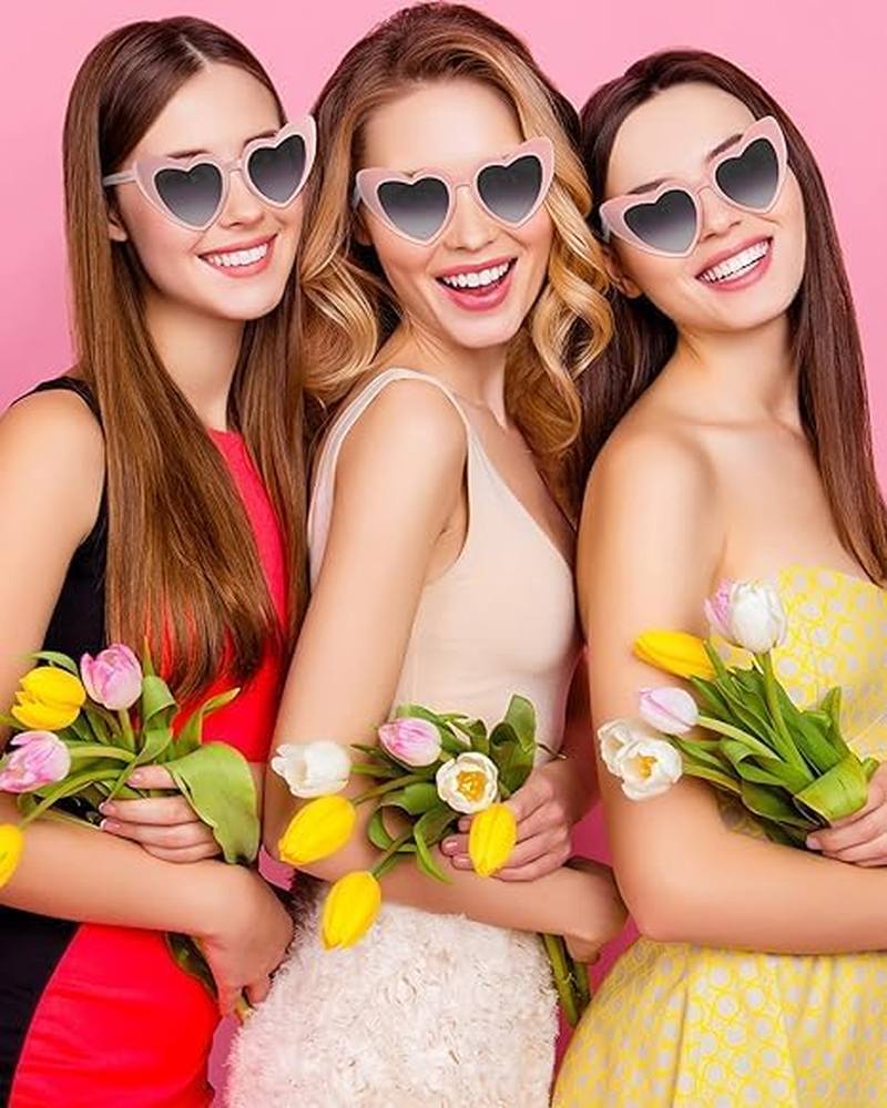 Flutesan Heart-Shaped Sunglasses Set of 15 | Quality Acrylic Lenses | Suitable for Various Face Shapes | Perfect for Weddings & Bachelorette Parties image number 1